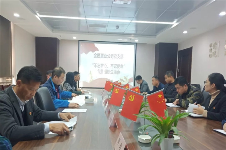 金匠置业党支部召开专题组织生活会暨民主评议党员大会